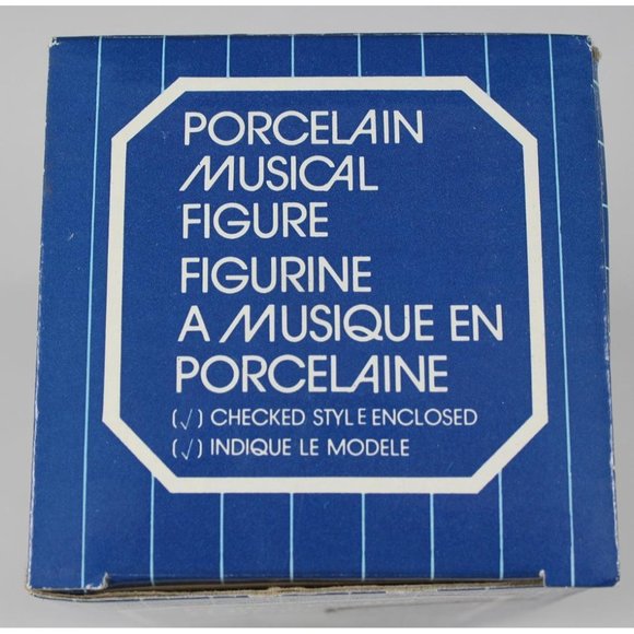 Vtg 1983 Action Industries Porcelain Musical Figure "Raindrops" Girl w/Fawn Bird - Picture 8 of 8